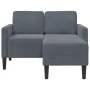Zweiplätziges Sofa mit dunkelgrauem L-förmigem Chaiselongue, 125 cm. von , Sofas - Ref: Foro24-4107070, Preis: 278,83 €, Raba...