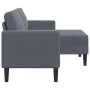 2-seater sofa with dark gray L-shaped chaise longue, 125cm. by , Sofas - Ref: Foro24-4107070, Price: 278,83 €, Discount: %