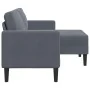 Zweiplätziges Sofa mit dunkelgrauem L-förmigem Chaiselongue, 125 cm. von , Sofas - Ref: Foro24-4107070, Preis: 278,83 €, Raba...