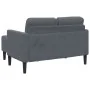 2-seater sofa with dark gray L-shaped chaise longue, 125cm. by , Sofas - Ref: Foro24-4107070, Price: 278,83 €, Discount: %