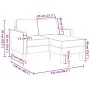 2-seater sofa with dark gray L-shaped chaise longue, 125cm. by , Sofas - Ref: Foro24-4107070, Price: 278,83 €, Discount: %