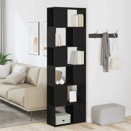 Black oak folding screen bookshelf/library 60x24x186 cm by , Bookcases and shelves - Ref: Foro24-862078, Price: 89,18 €, Disc...