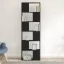 Black oak folding screen bookshelf/library 60x24x186 cm by , Bookcases and shelves - Ref: Foro24-862078, Price: 89,18 €, Disc...