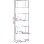Bücherregal/Bibliothek Paravent Eiche Schwarz 60x24x186 cm von , Bücherregale und Regale - Ref: Foro24-862078, Preis: 90,57 €...