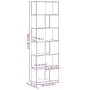 Black oak folding screen bookshelf/library 60x24x186 cm by , Bookcases and shelves - Ref: Foro24-862078, Price: 89,18 €, Disc...