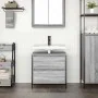 Badezimmermöbel mit Waschbecken und Schubladen in Grau Sonoma 60x34,5x60 cm von , Badezimmerwaschtische - Ref: Foro24-861885,...