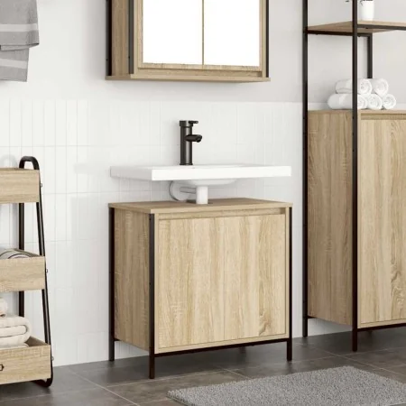 Mueble de baño con lavabo roble Sonoma 60x34,5x60 cm von , Badezimmerwaschtische - Ref: Foro24-861893, Preis: 59,85 €, Rabatt: %