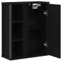 Mueble de baño de pared con espejo roble negro 50x21x60 cm de , Tocadores de baño - Ref: Foro24-861902, Precio: 65,30 €, Desc...