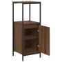 Mueble de baño con estantes roble marrón 36x35x95 cm de , Tocadores de baño - Ref: Foro24-861916, Precio: 51,79 €, Descuento: %