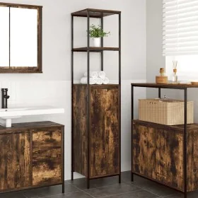 Mueble de baño con estantes roble ahumado 36x35x165 cm von , Badezimmerwaschtische - Ref: Foro24-861909, Preis: 70,95 €, Raba...