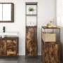 Mueble de baño con estantes roble ahumado 36x35x165 cm by , bathroom vanities - Ref: Foro24-861909, Price: 70,95 €, Discount: %
