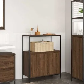 Mueble de baño con estantes roble marrón 76,5x35x95 cm by , bathroom vanities - Ref: Foro24-861921, Price: 78,01 €, Discount: %