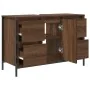 Mueble de lavabo con cajones roble marrón 90x34,5x60 cm de , Tocadores de baño - Ref: Foro24-861891, Precio: 98,74 €, Descuen...