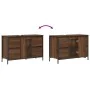 Mueble de lavabo con cajones roble marrón 90x34,5x60 cm de , Tocadores de baño - Ref: Foro24-861891, Precio: 98,74 €, Descuen...