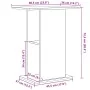 Black oak wood aquarium stand 60.5x36x72.5 cm by , Aquarium supports - Ref: Foro24-862157, Price: 54,52 €, Discount: %