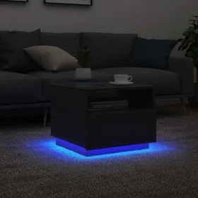 Black oak coffee table with LED lights 50x49x40 cm by , Coffee table - Ref: Foro24-862253, Price: 78,13 €, Discount: %
