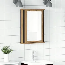 Handgefertigtes Badezimmermöbel mit Eichenspiegel 42x12x60 cm. von , Badezimmerwaschtische - Ref: Foro24-862230, Preis: 44,95...