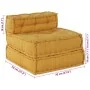 Yellow fabric modular pouf 70x70x54 by , Cushions for chairs and sofas - Ref: Foro24-4019038, Price: 133,90 €, Discount: %