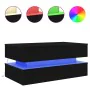Mesa de centro con luces LED roble negro 90x50x40 cm by , Coffee table - Ref: Foro24-862258, Price: 110,62 €, Discount: %