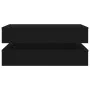 Mesa de centro con luces LED roble negro 90x50x40 cm by , Coffee table - Ref: Foro24-862258, Price: 110,62 €, Discount: %