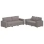 Juego de sofás con cojines 2 piezas tela gris taupe by , Sofas - Ref: Foro24-3324697, Price: 467,07 €, Discount: %