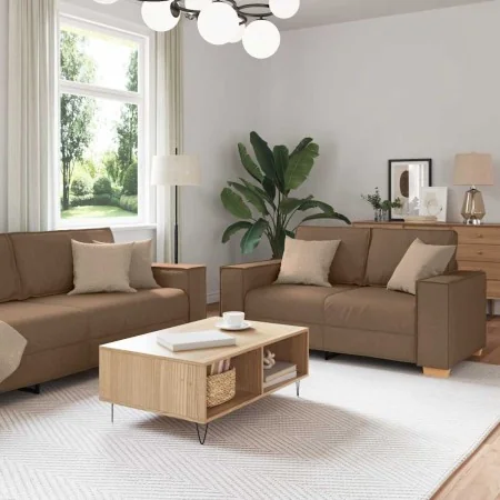 Juego de sofás con cojines 2 piezas tela marrón von , Sofas - Ref: Foro24-3324695, Preis: 467,07 €, Rabatt: %