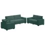 Juego de sofás con cojines 3 piezas terciopelo verde oscuro de , Sofás - Ref: Foro24-3324620, Precio: 614,45 €, Descuento: %