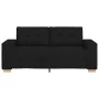 Sofá Loveseat de tela negra de 140 cm de , Sofás - Ref: Foro24-4105080, Precio: 223,22 €, Descuento: %
