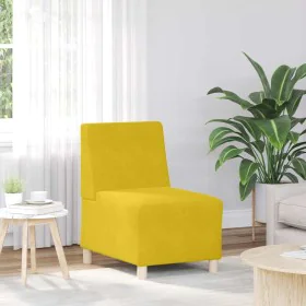 Gelber Samtsessel, 55 cm. von , Sofas - Ref: Foro24-4108486, Preis: 118,71 €, Rabatt: %
