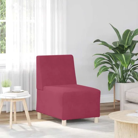 Red wine velvet armchair 55 cm by , Sofas - Ref: Foro24-4108484, Price: 118,68 €, Discount: %