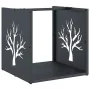 Anthracite firewood holder 40x40x40 cm Cold rolled steel by , Firewood bags and holders - Ref: Foro24-864245, Price: 48,98 €,...