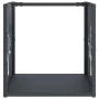 Anthrazit-Holzofen 40x40x40 cm aus kaltgewalztem Stahl von , Brennholztaschen und -halter - Ref: Foro24-864245, Preis: 48,98 ...