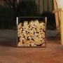 Stainless steel firewood rack 40x40x40 cm by , Firewood bags and holders - Ref: Foro24-864247, Price: 56,46 €, Discount: %