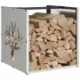 Edelstahl-Holzträger 40x40x40 cm von , Brennholztaschen und -halter - Ref: Foro24-864247, Preis: 56,46 €, Rabatt: %