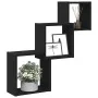 Regalwürfel-Wandregal aus schwarzem Eichenfurnier, 68x15x68 cm. von , Regale und Regale - Ref: Foro24-862410, Preis: 32,88 €,...
