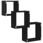 Estante cubos pared madera ingeniería roble negro 68x15x68 cm de , Estantes y estanterías - Ref: Foro24-862410, Precio: 32,88...