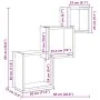 Regalwürfel-Wandregal aus schwarzem Eichenfurnier, 68x15x68 cm. von , Regale und Regale - Ref: Foro24-862410, Preis: 32,88 €,...