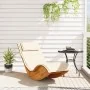 Rocking sun lounger with solid acacia wood cushion. by , Loungers - Ref: Foro24-4103882, Price: 147,57 €, Discount: %