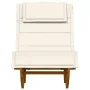 Tumbona mecedora con cojín de madera maciza de acacia de , Tumbonas - Ref: Foro24-4103882, Precio: 147,21 €, Descuento: %