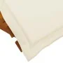 Tumbona mecedora con cojín de madera maciza de acacia de , Tumbonas - Ref: Foro24-4103882, Precio: 147,21 €, Descuento: %