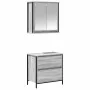 Bathroom furniture set 2 pieces gray Sonoma plywood by , Bathroom furniture - Ref: Foro24-3328367, Price: 124,93 €, Discount: %