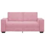 Zweiplätziges Sofa aus rosa Samtstoff, 140 cm. von , Sofas - Ref: Foro24-4105023, Preis: 235,62 €, Rabatt: %