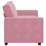 Zweiplätziges Sofa aus rosa Samtstoff, 140 cm. von , Sofas - Ref: Foro24-4105023, Preis: 235,62 €, Rabatt: %