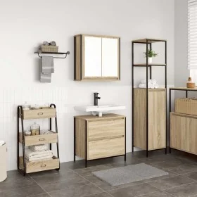 Badezimmermöbel-Set, 2-teilig, aus Sperrholz in Eichenholzoptik Sonoma. von , Badezimmermöbel - Ref: Foro24-3328365, Preis: 1...