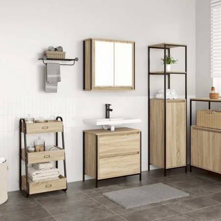 Badezimmermöbel-Set, 2-teilig, aus Sperrholz in Eichenholzoptik Sonoma. von , Badezimmermöbel - Ref: Foro24-3328365, Preis: 1...