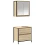 Badezimmermöbel-Set, 2-teilig, aus Sperrholz in Eichenholzoptik Sonoma. von , Badezimmermöbel - Ref: Foro24-3328365, Preis: 1...
