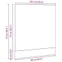 Schwarzes Eichenholz-Panel für Geschirrspüler, 60x1,5x67 cm. von , Küchenschränke - Ref: Foro24-863151, Preis: 33,98 €, Rabat...