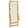 Folding beach chair with cream armrests by , Garden chairs - Ref: Foro24-4108067, Price: 85,31 €, Discount: %