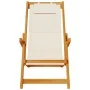 Faltbarer Strandstuhl mit Armlehnen in Creme von , Gartenstühle - Ref: Foro24-4108067, Preis: 85,38 €, Rabatt: %
