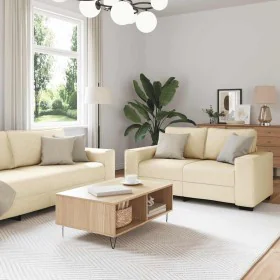 Sofa set with 2 cream fabric cushions by , Sofas - Ref: Foro24-3324738, Price: 466,16 €, Discount: %